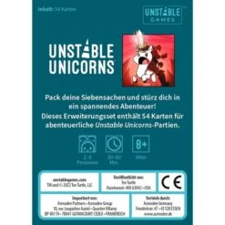 Asmodee Unstable Unicorns - Abenteuer Erweiterungsset, Kartenspiel -Spielwarenladen Asmodee Unstable Unicorns Abenteuer Erweiterungsset Kartenspiel@@1902364 3