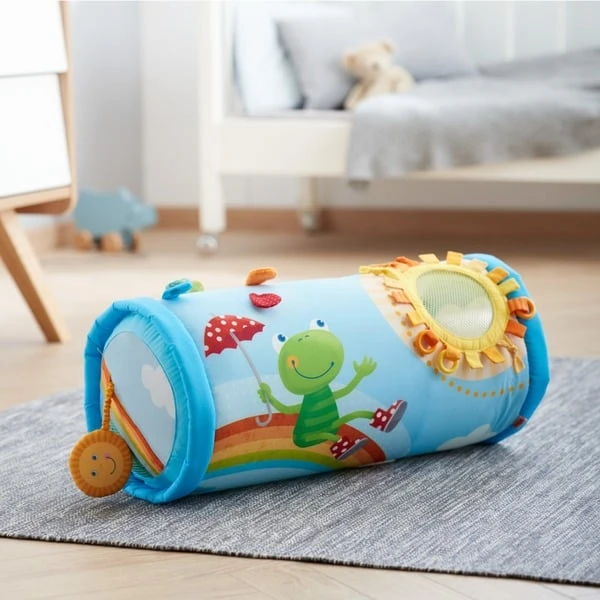 HABA Krabbelrolle Regenbogenwelt, Geschicklichkeitsspiel 7 HABA Krabbelrolle Regenbogenwelt, Geschicklichkeitsspiel – Bild 5