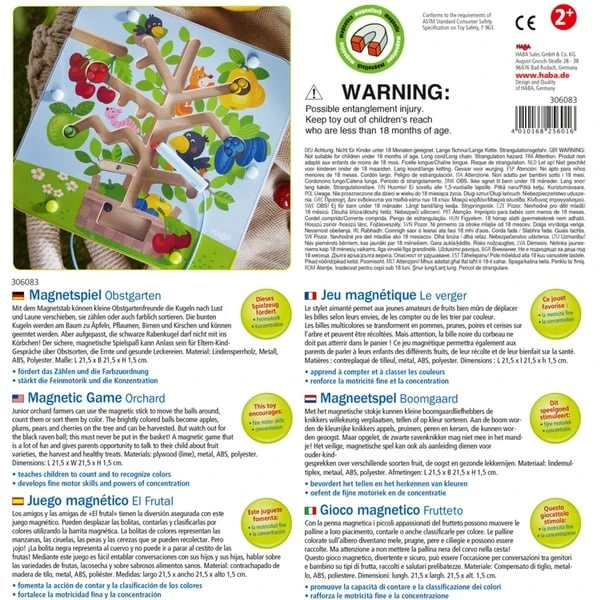 HABA Magnetspiel Obstgarten, Geschicklichkeitsspiel 5 HABA Magnetspiel Obstgarten, Geschicklichkeitsspiel – Bild 3