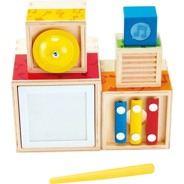 Hape Musik-Stapelwürfel, Musikspielzeug 3 Hape Musik-Stapelwürfel, Musikspielzeug
