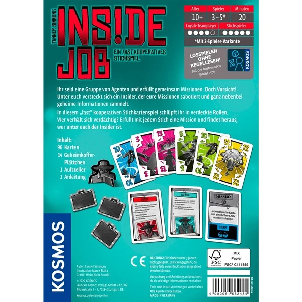 KOSMOS Inside Job, Kartenspiel 4 KOSMOS Inside Job, Kartenspiel – Bild 2