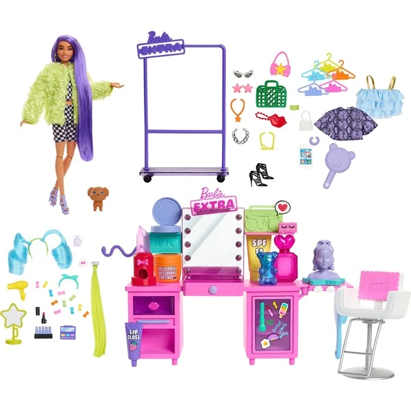 Mattel Barbie Extra Spielset Mit Puppe Und Stylingtisch 3 Mattel Barbie Extra Spielset Mit Puppe Und Stylingtisch – Bild 2