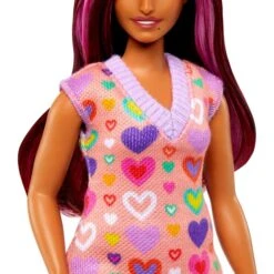 Mattel Barbie Fashionistas-Puppe Mit Pinkfarbenen Strähnen Und Kleid Mit Herzaufdruck 11 Mattel Barbie Fashionistas-Puppe Mit Pinkfarbenen Strähnen Und Kleid Mit Herzaufdruck -Spielwarenladen Mattel Barbie Fashionistas Puppe mit pinkfarbenen Str hnen und Kleid mit Herzaufdruck@@1919160 3