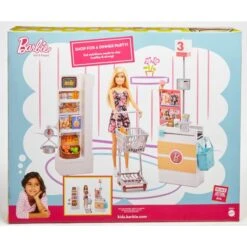 Mattel Barbie Supermarkt Und Puppe -Spielwarenladen Mattel Barbie Supermarkt und Puppe@@1ssmubc2 9