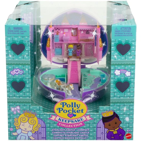 Mattel Polly Pocket Sternenlicht Schloss Schatulle, Spielfigur 10 Mattel Polly Pocket Sternenlicht Schloss Schatulle, Spielfigur – Bild 8