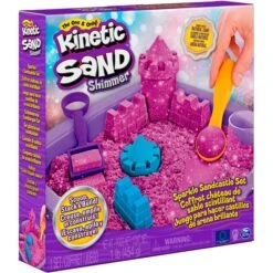 Spin Master Kinetic Sand - Schimmer Sandbox Set Lila, Spielsand