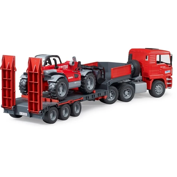 Bruder MAN TGA Tieflader Mit Manitou Teleskoplader MLT 633, Modellfahrzeug – Bild 6