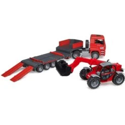 Bruder MAN TGA Tieflader Mit Manitou Teleskoplader MLT 633, Modellfahrzeug -Spielwarenladen bruder MAN TGA Tieflader mit Manitou Teleskoplader MLT 633 Modellfahrzeug@@1893230 8