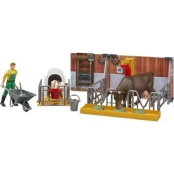 Bruder Bworld Kuh- Und Kälberstall Mit Landwirt, Kulisse -Spielwarenladen bruder bworld Kuh und K lberstall mit Landwirt Kulisse@@1827759 1