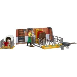 Bruder Bworld Kuh- Und Kälberstall Mit Landwirt, Kulisse -Spielwarenladen bruder bworld Kuh und K lberstall mit Landwirt Kulisse@@1827759 4
